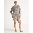 thumbnail image 3 of Joyspun Women’s Scoop Neck Sleepwear Tee with Short Sleeves, Sizes S-3X, 3 of 6