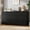 Black, variant on Pikvki Fluted 6 Drawers Dresser for Bedroom, 47.2" Wide Modern Chest of Drawers with Metal Handle, TV Stand for Living Room, Walnut