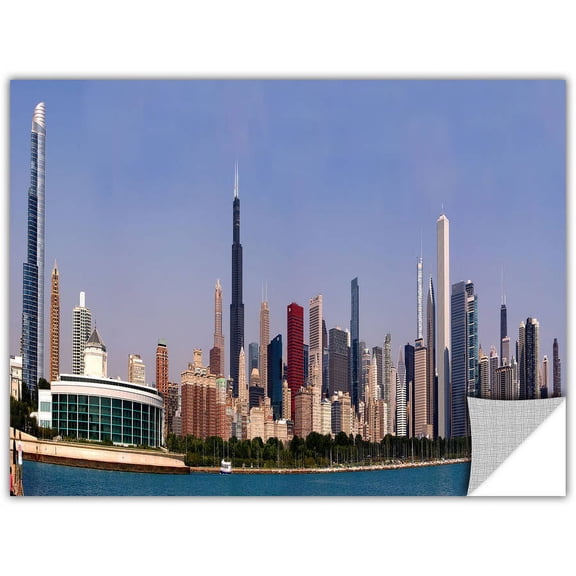 ArtWall Cody York "Chicago Panorama" ArtAppealz Removable Wall Art