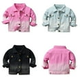 thumbnail image 4 of Esaierr Toddler Kids Girls Boys Denim Jeans Coats Outwear,Kids Long Sleeve Button Jacket Lapel Long Sleeve Toddler Outwear, 4 of 6