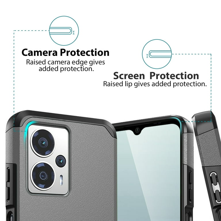 TJS Phone Case Cricket Outlast 5G 2024, AT&T Motivate Pro 5G 2024, Tempered  Glass, Magnetic, Shockproof, Gray - Walmart.com