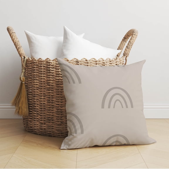 Plain Bows Match Taupe Throw Pillow