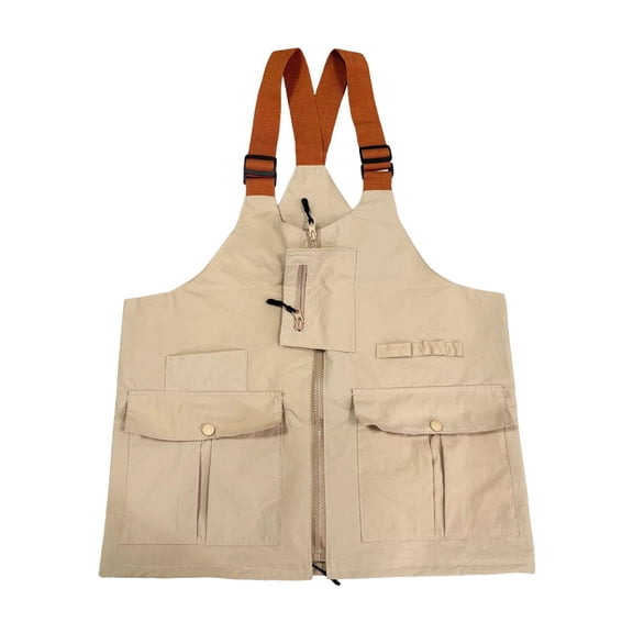 Wswqop Cargo Vest Convertible Shoulder Bag Outdoor Work Vest for Travel Cycling Fishing XL