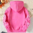 thumbnail image 5 of NAISIBABY Girls' Zip-Up Hoodie, Heart Print Long Sleeve Loose Fit Causal Sweatshirt Size 3T, 5 of 6