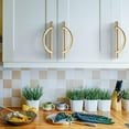 thumbnail image 2 of 2 Pack Brushed Gold Cabinet Pulls 5 Inch(128MM) Hole Centers Kitchen Cabinet Handles Hardware Kitchen Handles for Cabinets Cupboard Handles Drawer Pulls, 2 of 5