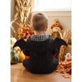 thumbnail image 5 of RUINIXCW Newborn Baby Bat Costume Kids Halloween Cosplay Costume Infant Baby Boy Fall Winter Clothes Jumpsuit Long Sleeve Zip Up Hooded Romper Wings, 5 of 10