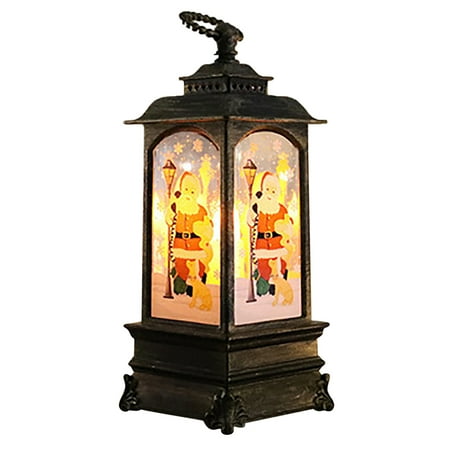 

wendunide home decor Christmas Lantern Candlestick Lamp Night Light Old An Snowman Decoration Night Light Desktop Ornaments Christmas Ornaments B