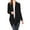 Black, variant on Women's Casual Draped Open Front Long Sleeve Solid Cardigan