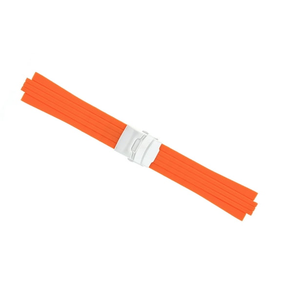 23MM 11MM RUBBER DIVER SILICON STRAP BAND BRACELET FOR ORIS TT2 F1 CHRONO ORANGE