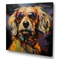 thumbnail image 2 of Designart "Dog With Pop Art Sunglasses" Pop Art Canvas Wall Art, 2 of 7