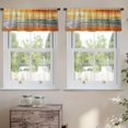 thumbnail image 2 of LALILO Kitchen Curtain Valance Red Wave Sunset Sea Sailboat Rod Pocket Window Curtain 52"x 18" Set of 2, 2 of 5
