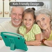 Kids Tablet 7 inch Android Tablet for Kids, 4GB+32GB+1024GB Expand, Quad-Core Processor, Toddler Tablets with Shockproof Case, WiFi, Bluetooth, Dual Camera, HD Screen, Education, Games, Green