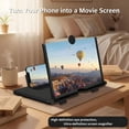 thumbnail image 2 of Screen Magnifier for Cell Phone, Screen Magnifier New Version, Mobile Phone Magnifier Projector Screen for Movies, Videos and Gaming with All Phones (Red, 12 inch), 2 of 7
