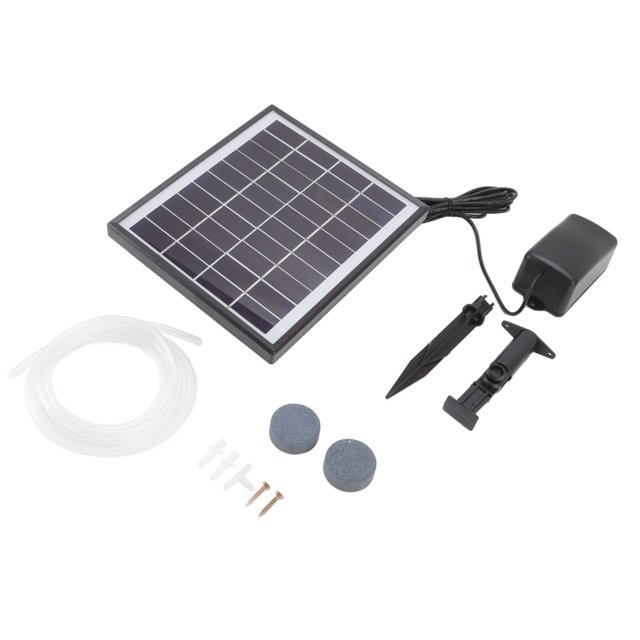 Solar Water Air Pump, Energy Saving Waterproof Light Weight Small Size Oxygen Pump 10V 6W For Swimming Pools