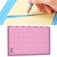 thumbnail image 3 of Estera de corte portátil plegable A2, autocurativa, línea de cuadrícula, papel, tela de cuero, artesanía, almohadilla de tallado, color rosa, 3 of 5
