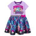 thumbnail image 1 of Vestido Monster High Plaid Morado para Niñas de 5 Años, 1 of 7