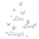 thumbnail image 1 of Ionze Decoración del hogar Cita "Vive y ríe" Pegatinas de pared extraíbles Calcomanía de espejo Decoración de habitación DIY Accesorios para el hogar (D), 1 of 5