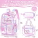 thumbnail image 2 of Mochila transparente Fimibuke para niñas con lonchera y estuche para lápices, 2 of 9