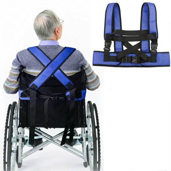 Adjustable Wheelchair Seatbelt, Elderly Support Strap for Patients, Wheelchair Restraint Belt for Prevent Falls and Tilting, Secure Safety Belt for Home Care, Hospitals
