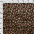 thumbnail image 3 of oneOone Rayon Black Fabric Asian Suzani Sewing Craft Projects Fabric Prints By Yard 56 Inch Wide, 3 of 5