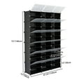 thumbnail image 4 of 12-Tier Portable Shoe Rack Organizer 36 Grids Tower Shelf Storage Cabinet Stand Expandable for Heels, Boots, Slippers, Black, 4 of 8