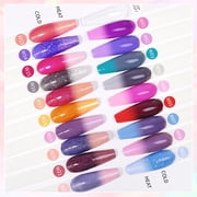 ONLYEOR Color Changing Gel Nail Polish, Mood Temperature Change 4 Color Gel Polish Soak Off Nail Art, Christmas Gifts New Year Holiday Salon DIY at Home (G)