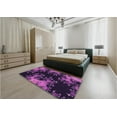 thumbnail image 5 of Ahgly Company Machine Washable Indoor Square Transitional Dark Orchid Purple Area Rugs, 5' Square, 5 of 7