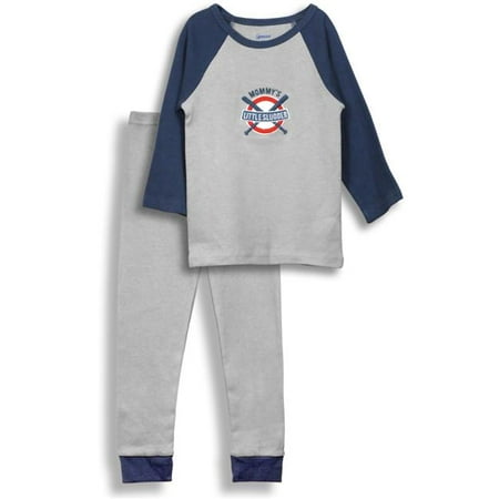 

Spencers H78103-3T Mommys Little Slugger Pajama - Baseball Blue & Grey - 3 Toddler 2 Piece