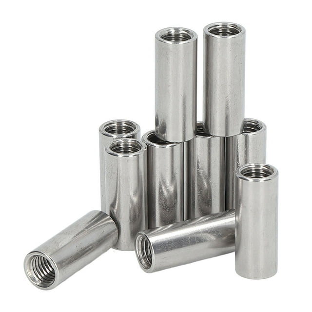Écrous d'Accouplement Ronds, 10PCS Filetage Femelle Antirouille Raccord Écrou Brillant pour la Réparation de Pipeline