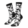 thumbnail image 1 of Balery Seamless Pattern Cute Panda Calcetas Largas con Estampado para Hombre y Mujer – Suaves y Transpirables, Talla Única (US 5-11), 1 of 6
