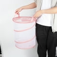 thumbnail image 2 of Unique Bargains 1 Pc Nordic Style Laundry Basket for Laundry Room 13.78"x17.72" Lotus Root Pink, 2 of 5