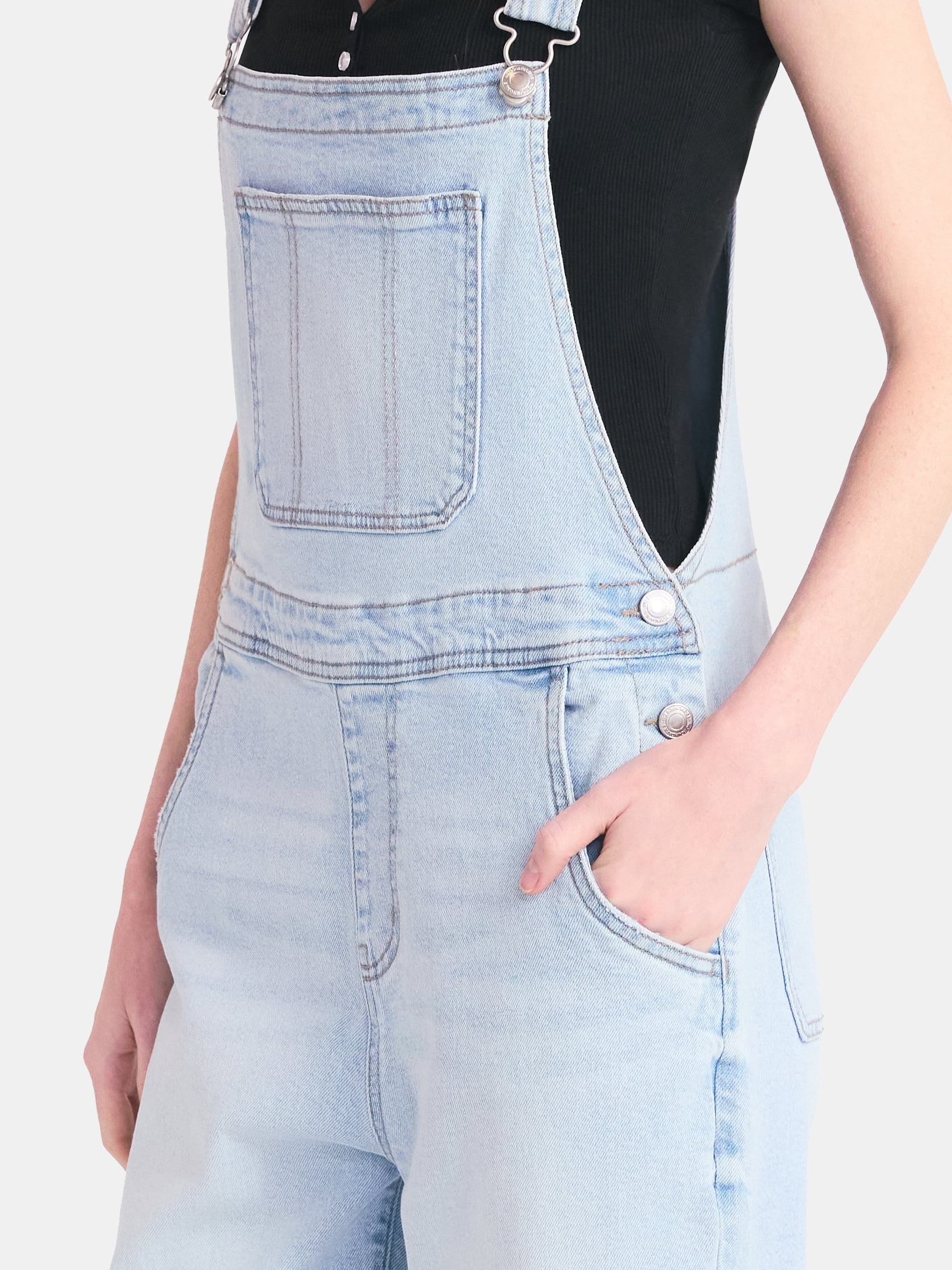 No Boundaries Baggy Denim Overalls, Women's