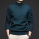 thumbnail image 2 of Otoño 2024 Nuevo suéter elástico ajustado de color sólido de cuello medio alto para hombres Camisa de fondo para jóvenes y de mediana edad, 2 of 5