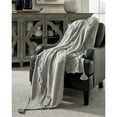 thumbnail image 3 of Bowery Hill Cotton Throw with Gray tone-on-tone Raised Design, 3 of 4