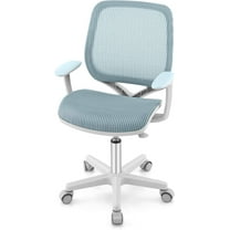 Kids Desk Chair, Children Study Chair with Armchair, Sit-Brake Casters, Height Adjustable Swivel Kids Computer Chair for Home,School, Desk Chair for Girls & Boys (Blue)