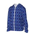 thumbnail image 2 of Haiem Blue Lantern Shapes UPF 50+ Fishing Shirts for Men Long Sleeve UV Sun Protection Hoodie Non-Mask Outdoor Hiking Shirts, 2 of 8