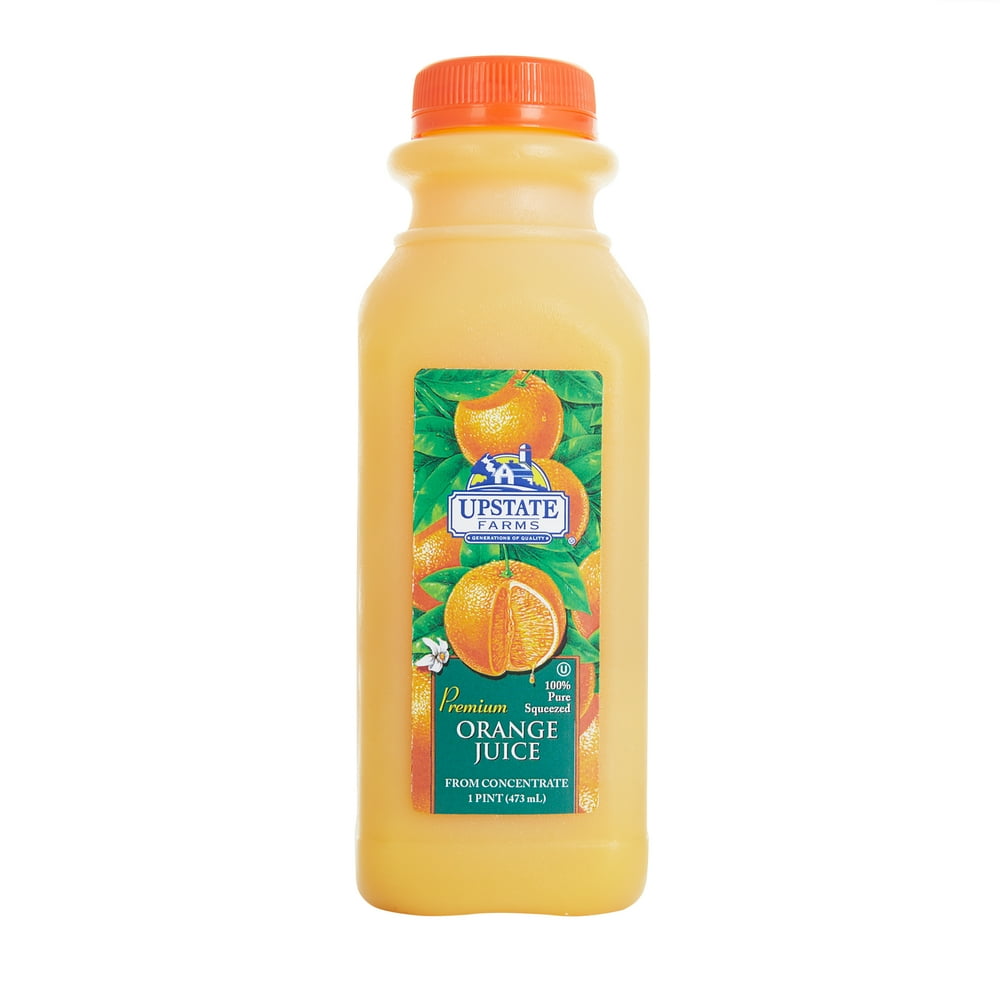 Upstate Farms 100 Pure Squeezed Orange Juice, 16 Oz.