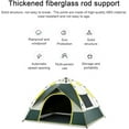 thumbnail image 4 of Tignapoo Quick-Set 3-4 Person Dome Tent with UV Protection, 2 Doors & Windows, Windproof & Waterproof for Outdoor Camping, Hiking, Beach - Dark Green/Blue, 4 of 5