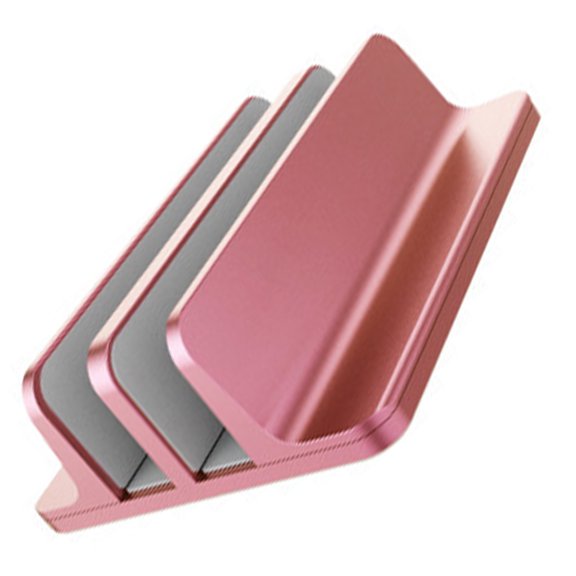 Vertical Vertical Laptop Stand 2 Slot Desktop Stand Holder With Adjustable Dock Aluminum Alloy Laptop Stand For Desk Compatible With 17in Laptops