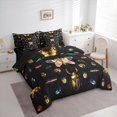 thumbnail image 3 of Homewish Retro Rustic Moth 7-Piece Twin Bedding Sets,Wild Bee Bedding Comforter Set,Black Brown Sheet Sets For Boys Kids,Ultra Soft Home Decor Reversible, 3 of 8