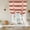 Coral orange, variant on Aqua Beige Striped Tie Up Curtains 45 Inches Long, Kitchen Window Curtains Over Sink, Modern Burlap Texture Farmhouse Small Window Curtains Shade Balloon Curtains Valances for Bedroom/Cafe 34"x45"