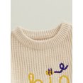 thumbnail image 5 of Wassery Baby Girls Boys Sweater Long Sleeve Crew Neck Letters Print Knitted Sweater Newborn Warm Knit Pullover Sweater Infant Fall Winter Clothes 6M-24M, 5 of 8