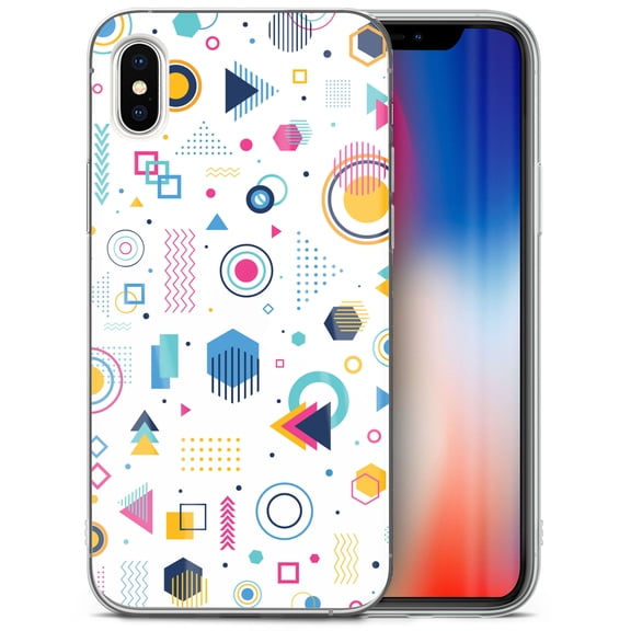 Case Yard iPhone-X Case Clear Soft & Flexible TPU Ultra Low Profile Slim Fit Thin Shockproof Transparent Bumper Protective Cover Drop Protective Cell Phone Cases (Geomac)