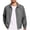 Gray, variant on Mens Lapel Collar Zip up Casual Bomber Jacket with Zipper Pocket, Lightweight Long Sleeve Elastic Rib Cuff Golf Track Jacket for Spring Fall Daily Commute Travel White