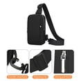 thumbnail image 5 of Clearance Under $5 Boovnll Sling Bag for Women Men, Multipurpose Large Capacity Crossbody Bag, Fashion Portable Chest Bag for Outdoor Hiking, Camping, Trip, Travel, Backpack, Sling Bag, 5 of 6