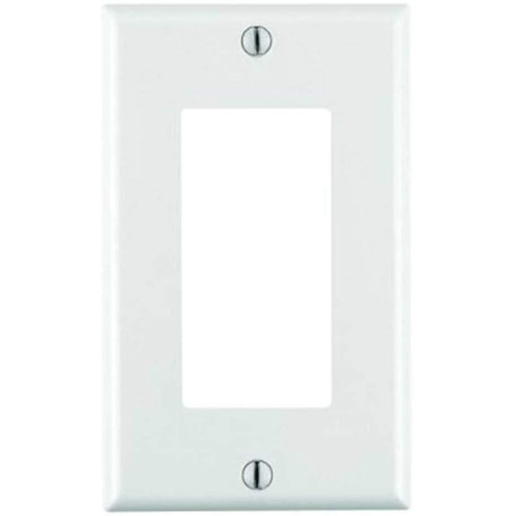 Union 80401-w Residential-Grade Decor Wall Plate, Single Gang, White