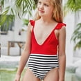 thumbnail image 5 of Summer Clearance!KkSLirnhs 150 Girl Swim Girls Holiday Casual Color Matching Cute Bikini Swimwear Red, 5 of 8