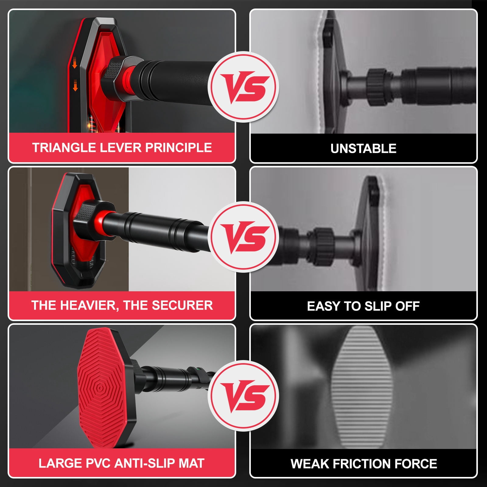 Uonlytech Home Fitness Door Bar with Ergonomic Grip and Easy Installation