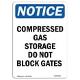 thumbnail image 1 of SignMission OS-NS-A-1218-V-10755 12 x 18 in. OSHA Notice Sign - Compressed Gas Storage Do Not, 1 of 1