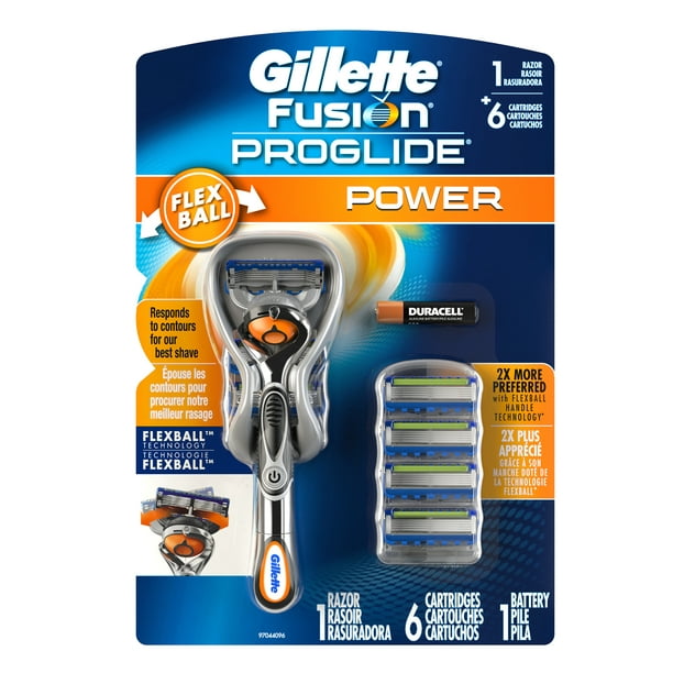 Gillette Fusion ProGlide Power Men's Razor with FlexBall Handle Technology, Razors Blades, 1 Kit - Walmart.com
